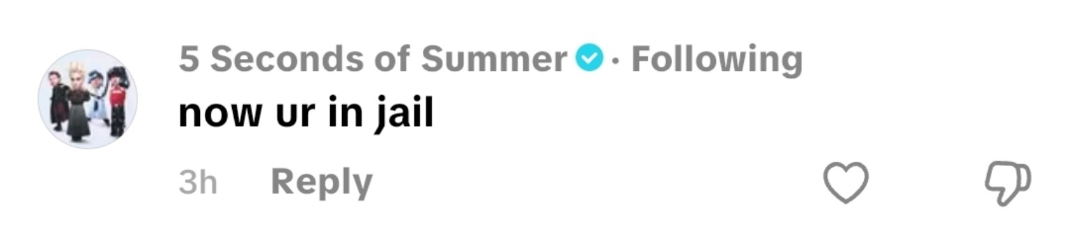 5SOS replied to my comment